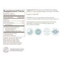 Supplement facts for Feals Bedtime Berry Sleep gummies